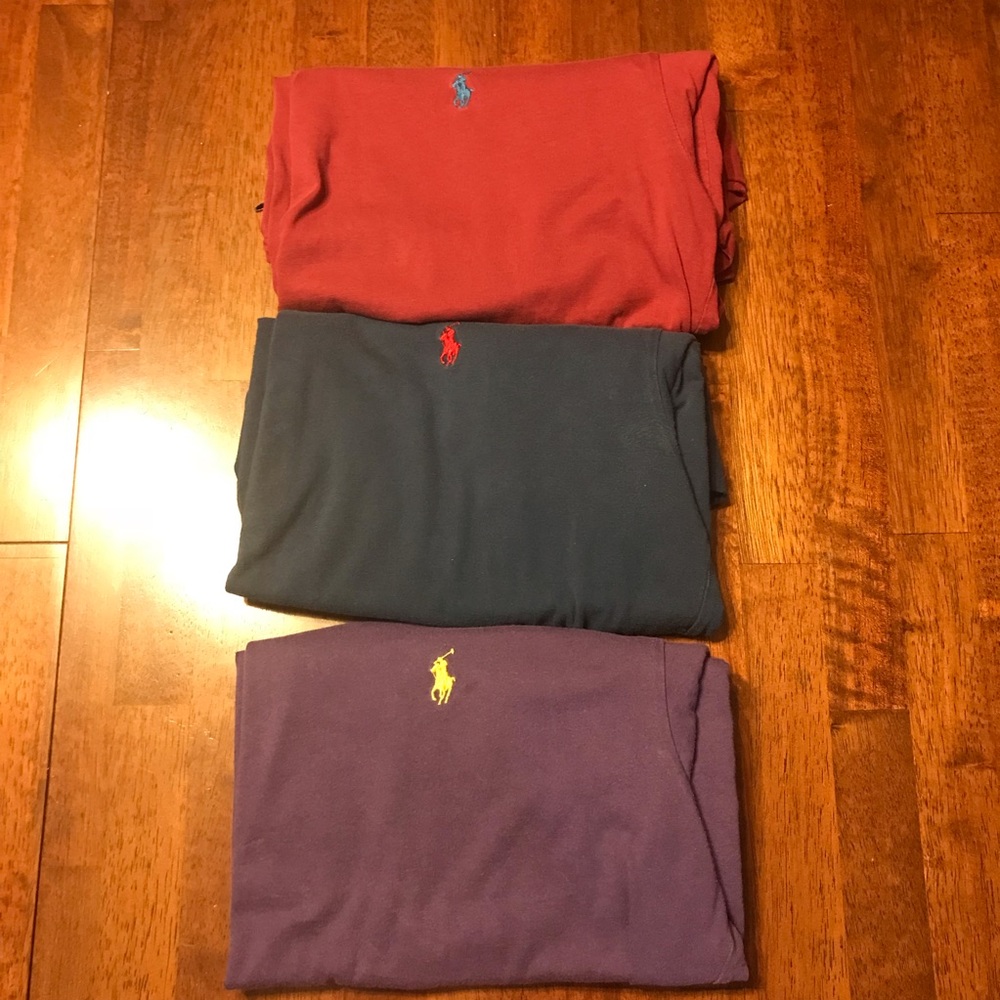 Set of 3 Polo by Ralph Lauren V Neck tees
